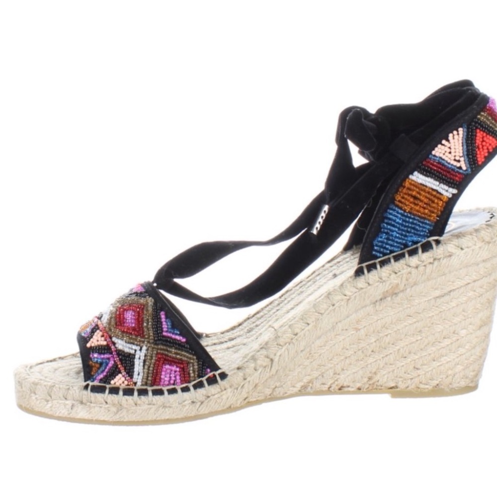 ASH PAOLA Multicolor Canvas Wedge Sandals! - Picture 4 of 5